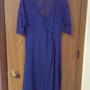 Blue wrap dress. Size xxl. Runs small. Never worn